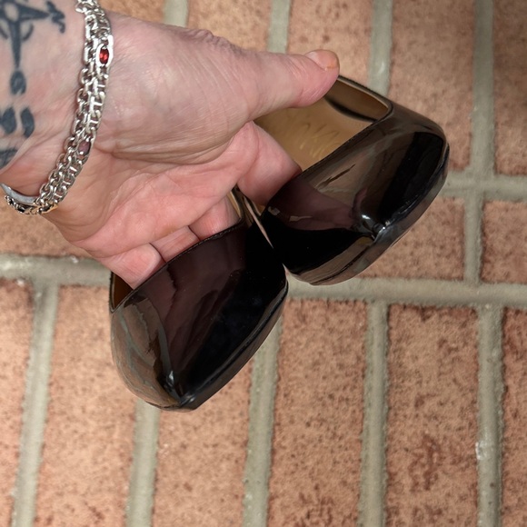 Calvin Klein Black Patent Wedge Shoes, Size 8.5, NWOT - Picture 3 of 11